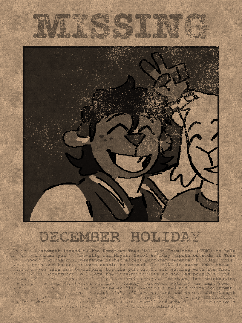 A missing poster for December Holiday